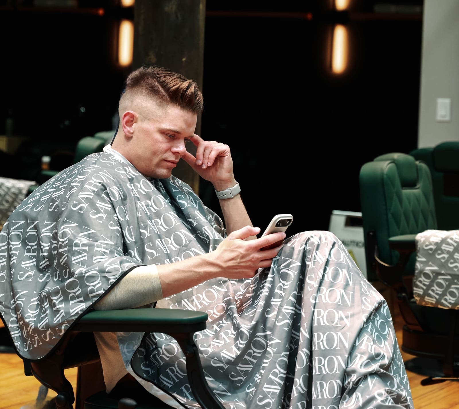 Barber crafting a fade
